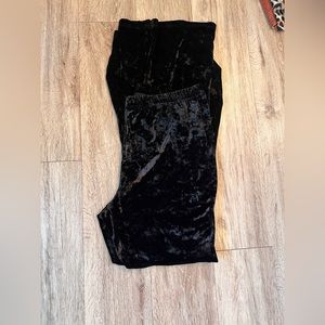 2 pairs Shein bell bottoms velvet and cheetah super cute and very soft